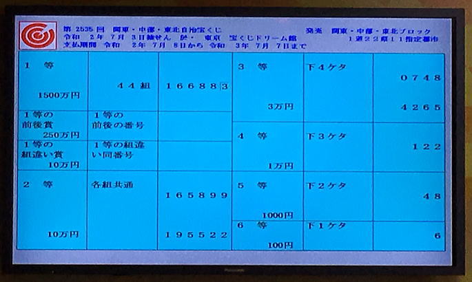 し だめ 新春 2519 運 くじ 速報2021年【新春運だめしくじ】2月5日抽選:全ブロック一覧 当選番号