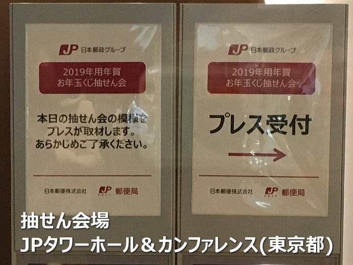 2019年（平成31年）年賀状当選番号一覧