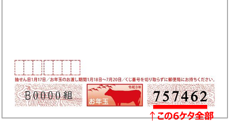 抽選 2021 年賀状 2021年 年賀状お年玉賞品と当選番号