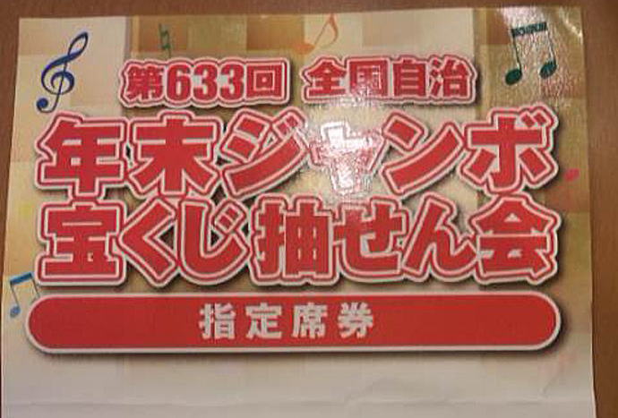 年末ジャンボ宝くじ2012(第633回全国自治宝くじ)当選番号