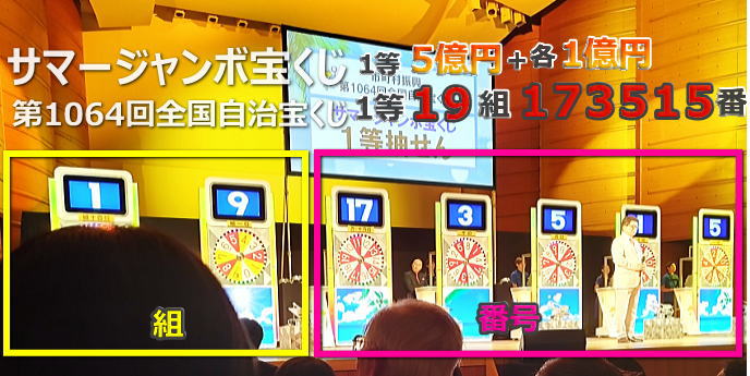 サマージャンボ宝くじ2025当選番号 第1064回全国自治宝くじ